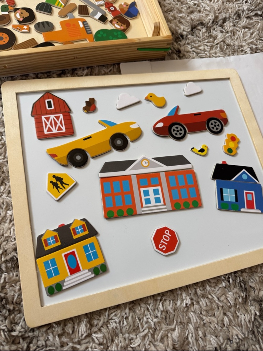 Melissa & Doug Wooden Magnetic Matching Picture Game - Colorful Farm Scenes - Picture 2 of 12